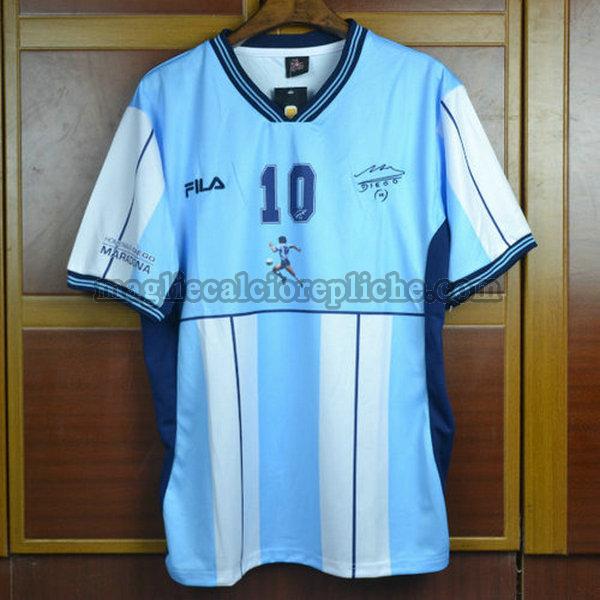 prima maglie calcio argentina 2001 maradona 10 blu