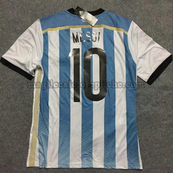 prima maglie calcio argentina 2014 messi 10 bianco