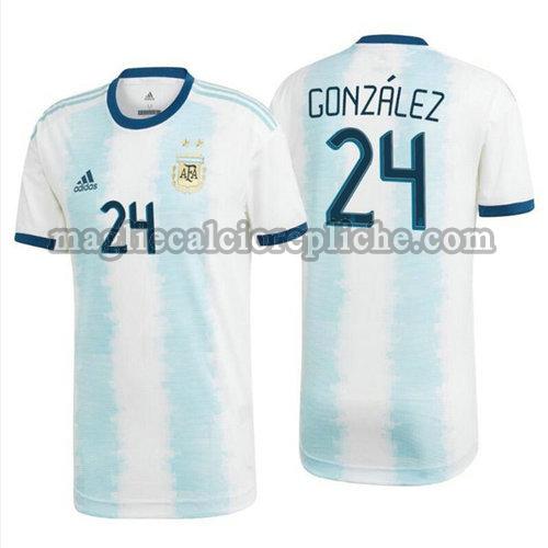 prima maglie calcio argentina 2020 gonzalez 24