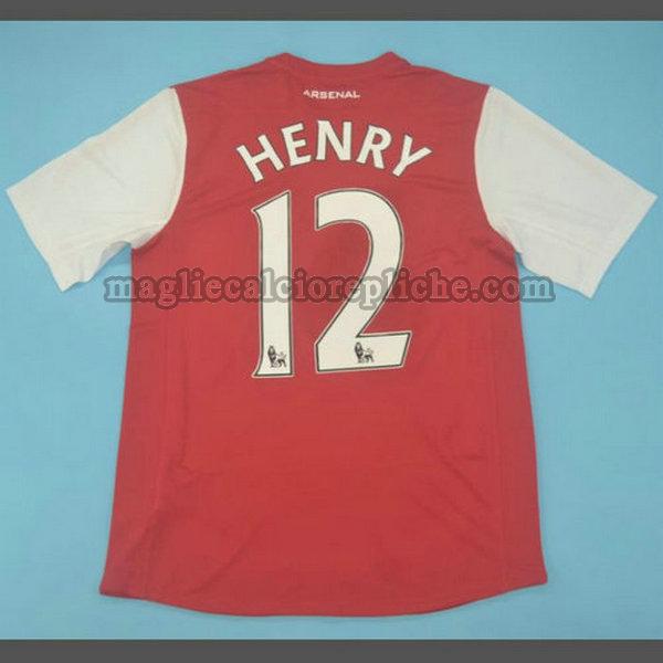 prima maglie calcio arsenal 2011-2012 henry 12 rosso