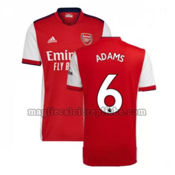 prima maglie calcio arsenal 2021 2022 adams 6 rosso