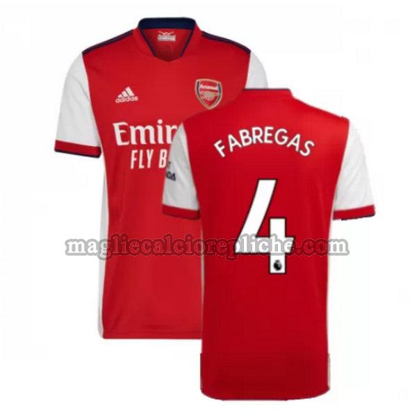 prima maglie calcio arsenal 2021 2022 fabregas 4 rosso