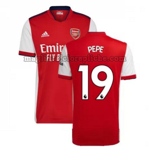 prima maglie calcio arsenal 2021 2022 pepe 19 rosso