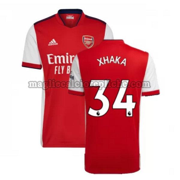 prima maglie calcio arsenal 2021 2022 xhaka 34 rosso