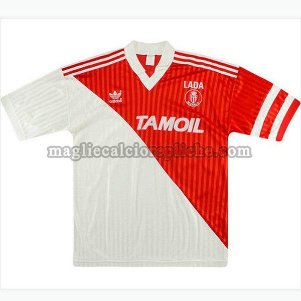 prima maglie calcio as monaco 1991-1992 rosso