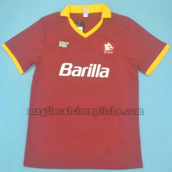prima maglie calcio as roma 1989-1990 rosso