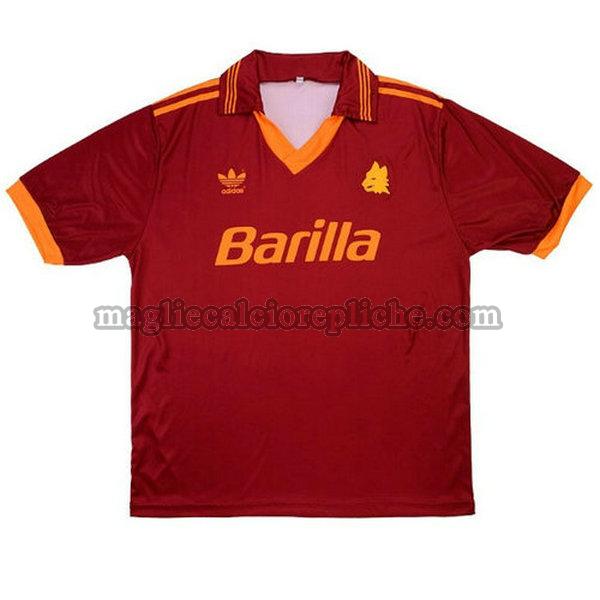prima maglie calcio as roma 1992-1994 rosso