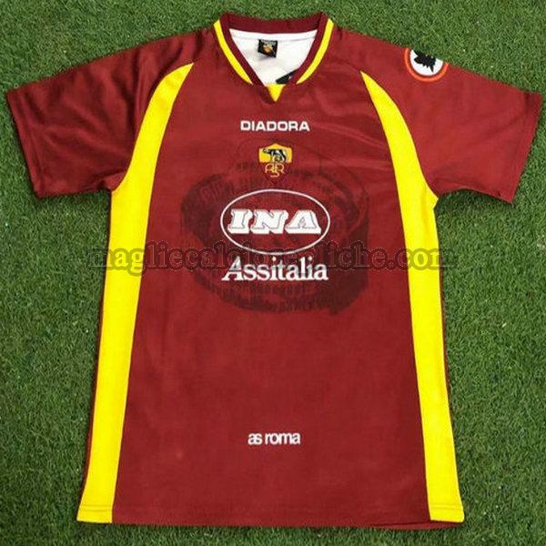 prima maglie calcio as roma 1997-1998 rosso