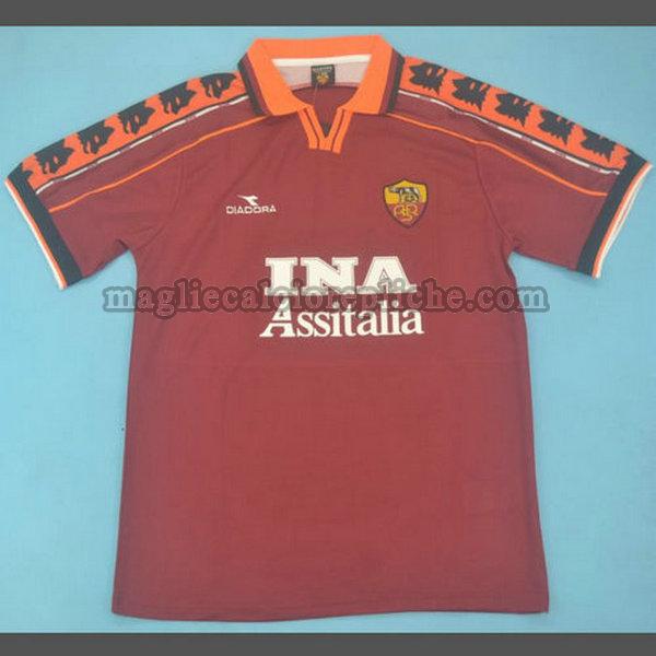 prima maglie calcio as roma 1998-1999 rosso