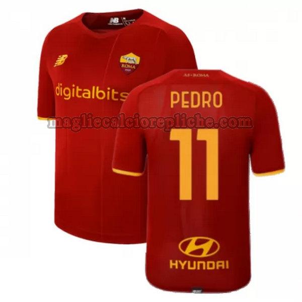 prima maglie calcio as roma 2021 2022 pedro 11 rosso