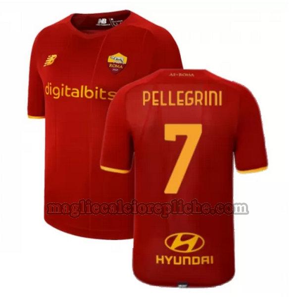 prima maglie calcio as roma 2021 2022 pellegrini 7 rosso