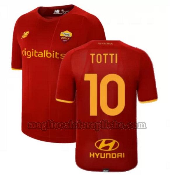 prima maglie calcio as roma 2021 2022 totti 10 rosso