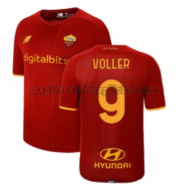 prima maglie calcio as roma 2021 2022 voller 9 rosso