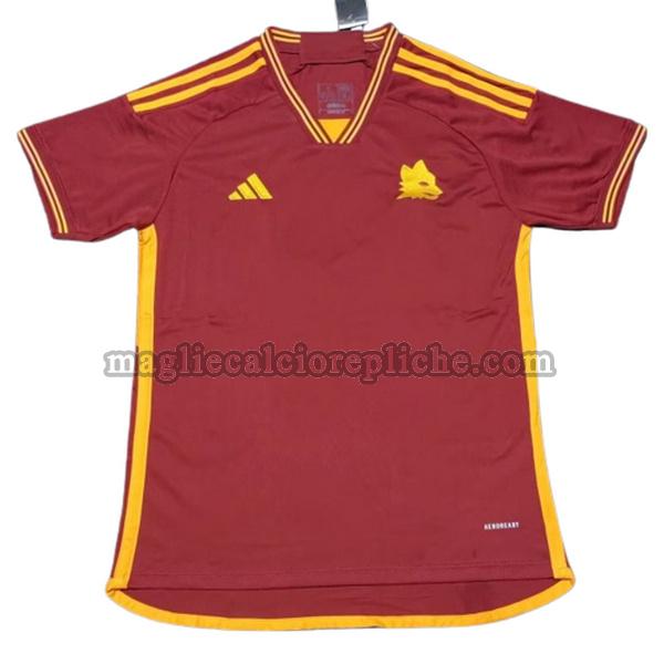 prima maglie calcio as roma 2023 2024 thailandia rosso