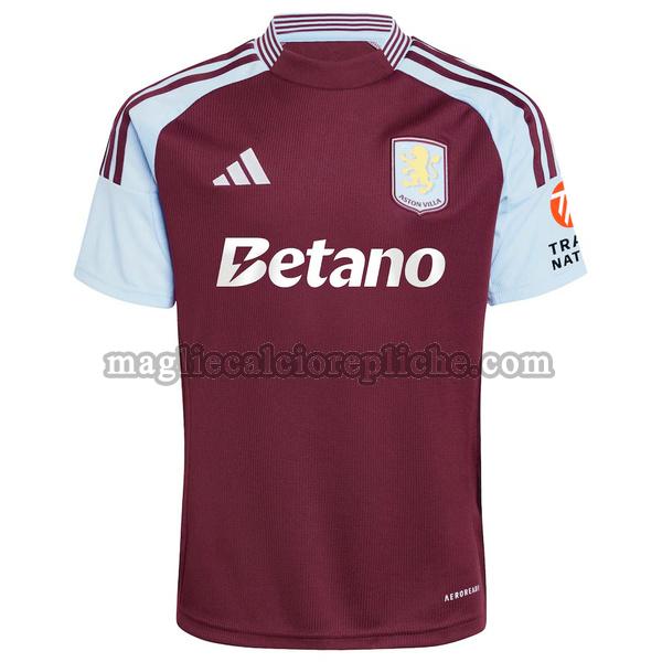 prima maglie calcio aston villa 2024 2025 thailandia rosso