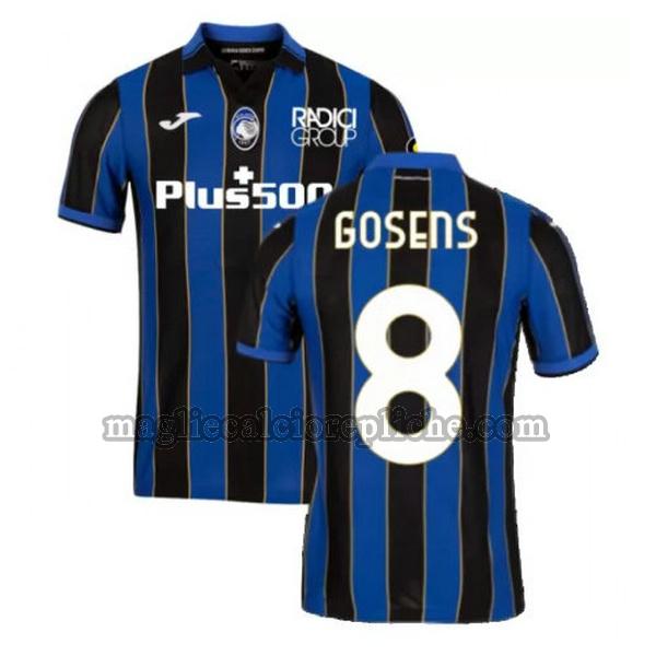 prima maglie calcio atalanta 2021 2022 (gosens 8 blu nero