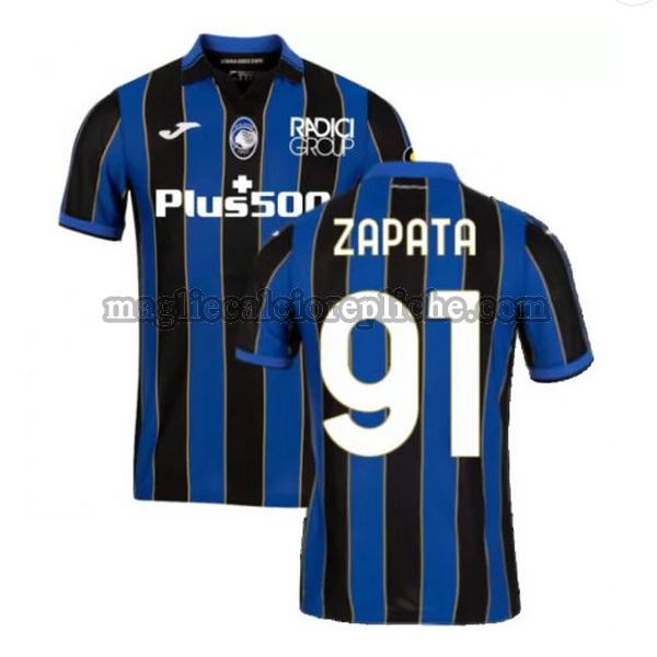 prima maglie calcio atalanta 2021 2022 (zapata 91 blu nero