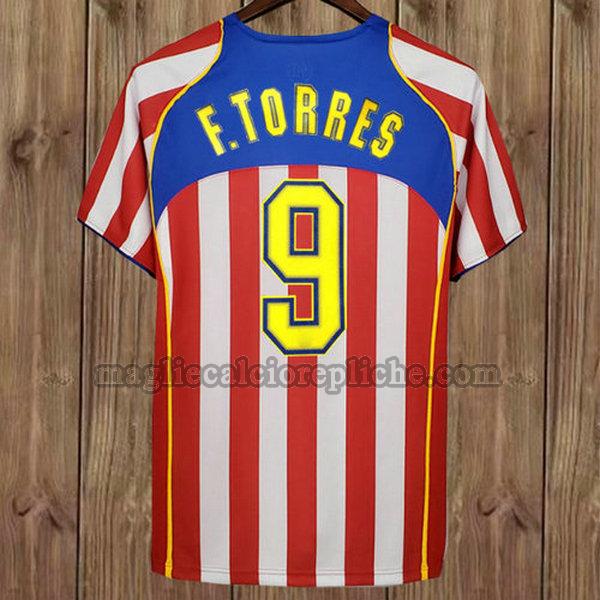 prima maglie calcio atlético madrid 2004-2005 f.torres 9 rosso