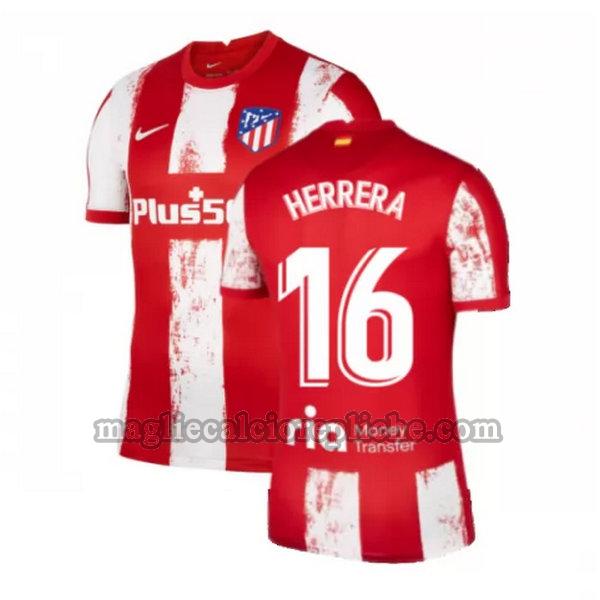 prima maglie calcio atlético madrid 2021 2022 herrera 16 rosso bianco