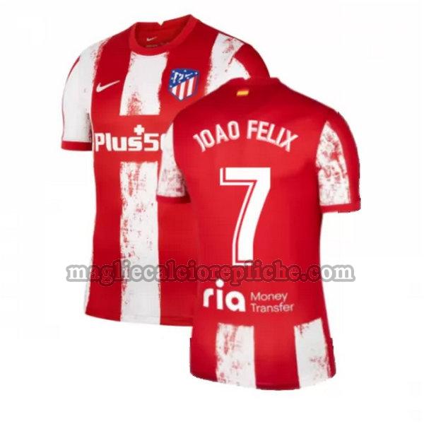 prima maglie calcio atlético madrid 2021 2022 joao felix 7 rosso bianco