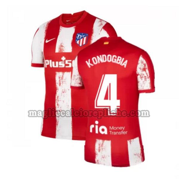 prima maglie calcio atlético madrid 2021 2022 kondogbia 4 rosso bianco