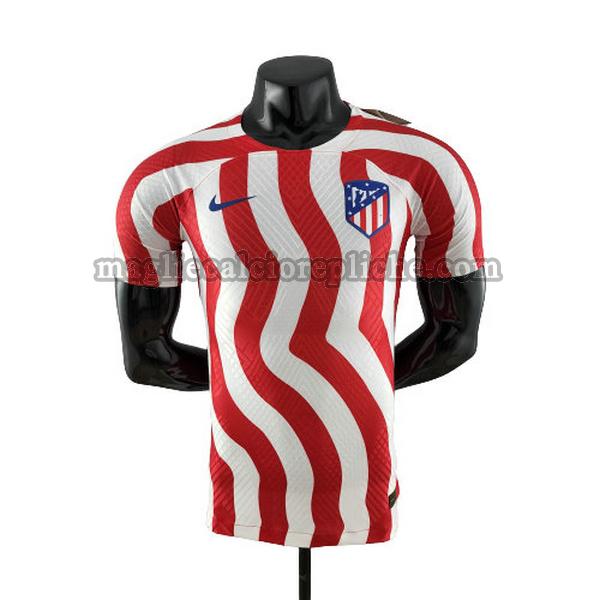 prima maglie calcio atlético madrid 2022 2023 player rosso bianco