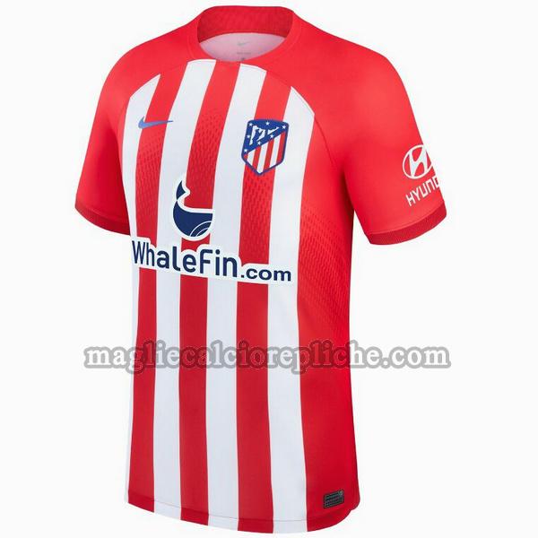 prima maglie calcio atlético madrid 2023 2024 thailandia rosso bianco