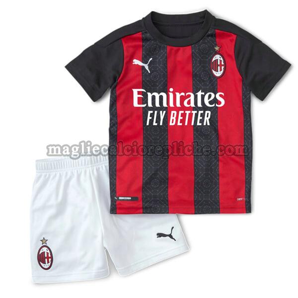 prima maglie calcio bambino ac milan 2020-2021