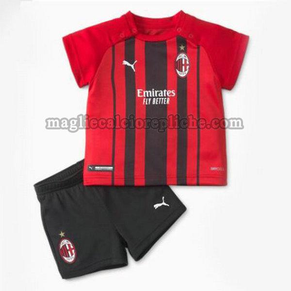 prima maglie calcio bambino ac milan 2021 2022 rosso