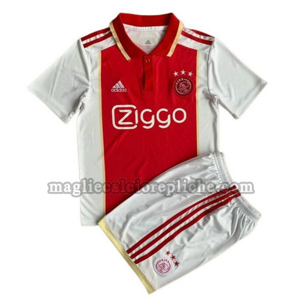 prima maglie calcio bambino ajax 2022 202 rosso bianco