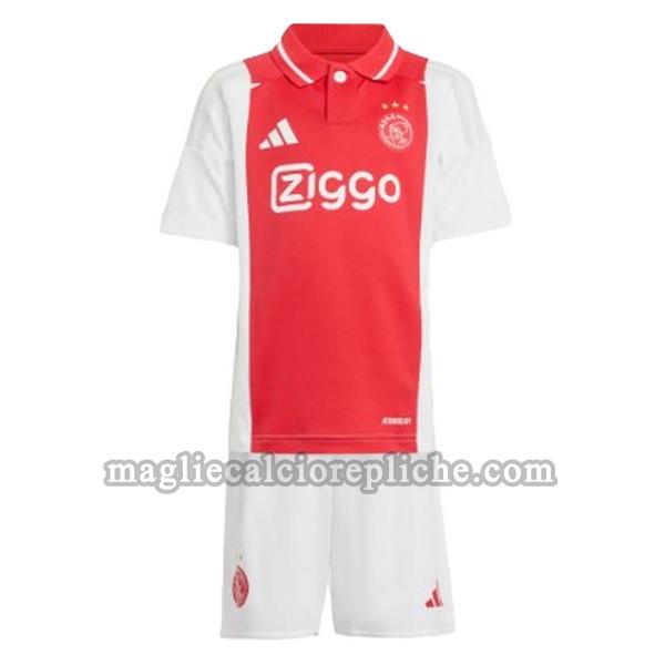 prima maglie calcio bambino ajax 2024 2025 rosso bianco