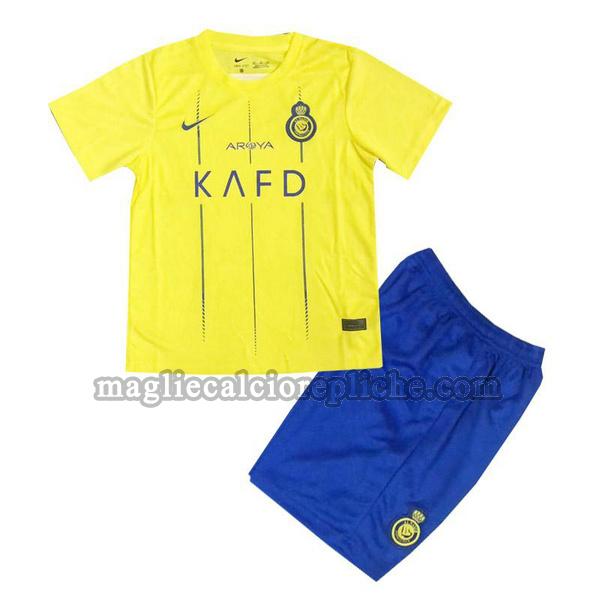 prima maglie calcio bambino al-nassr fc 2023 2024 giallo