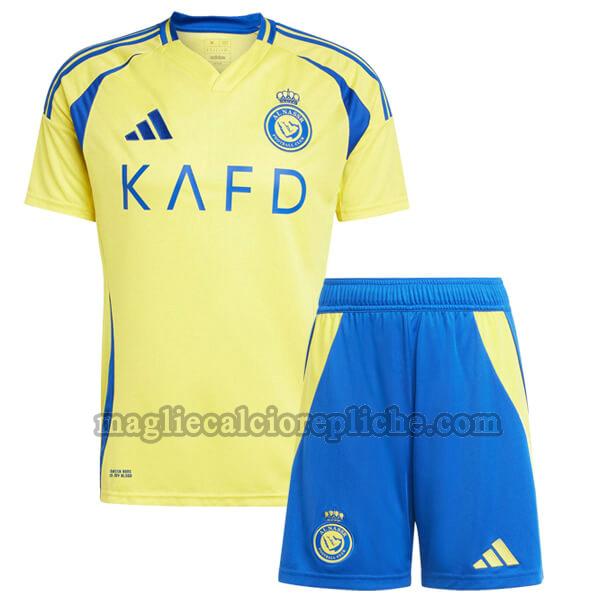 prima maglie calcio bambino al nassr fc 2024 giallo