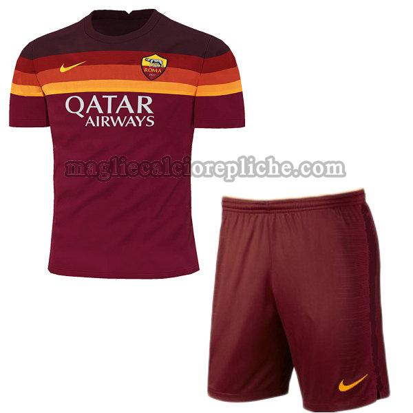 prima maglie calcio bambino as roma 2020-2021