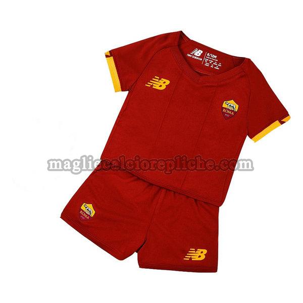 prima maglie calcio bambino as roma 2021 2022 rosso