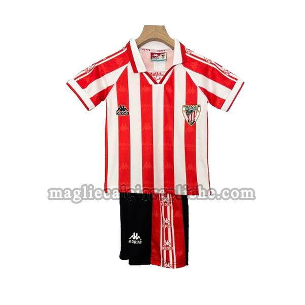 prima maglie calcio bambino athletic bilbao 1995 1997 bianco rosso