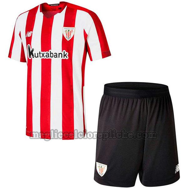 prima maglie calcio bambino athletic bilbao 2020-2021 rosso bianco