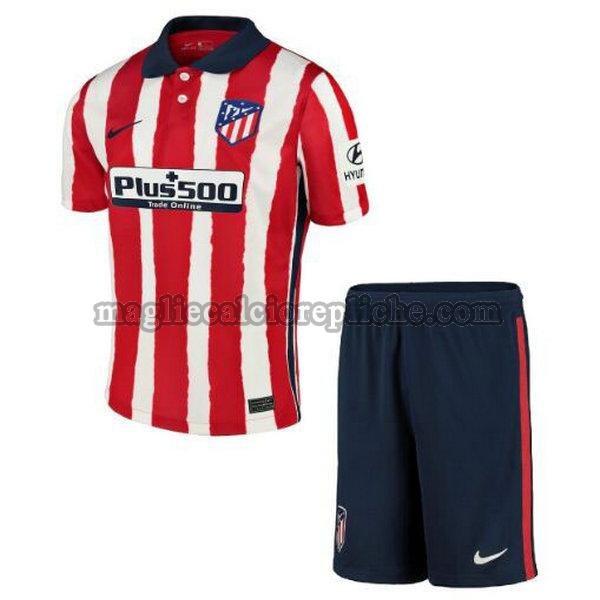 prima maglie calcio bambino atlético madrid 2020-2021 rosso bianco