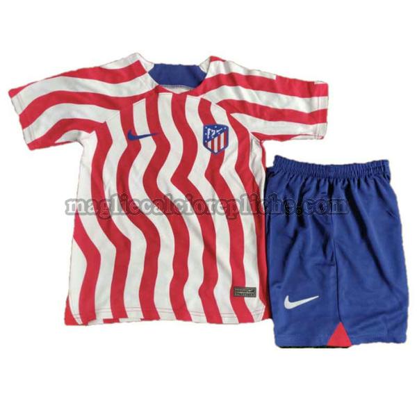 prima maglie calcio bambino atlético madrid 2022 2023 rosso bianco