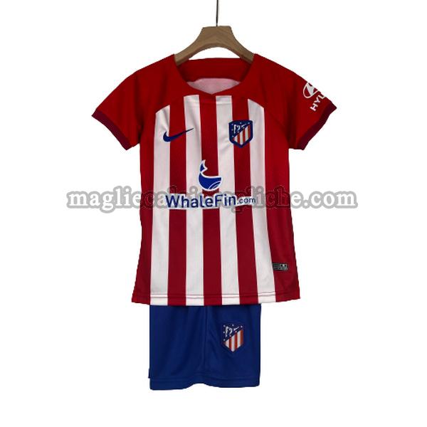 prima maglie calcio bambino atlético madrid 2023 2024 rosso bianco