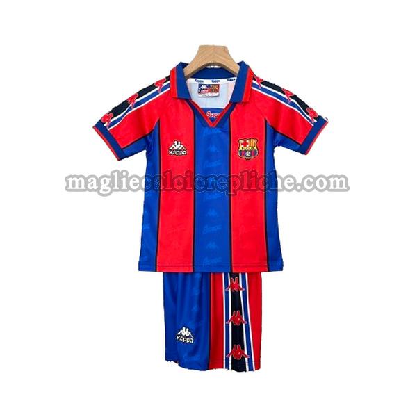 prima maglie calcio bambino barcellona 1995 1997 blu rosso