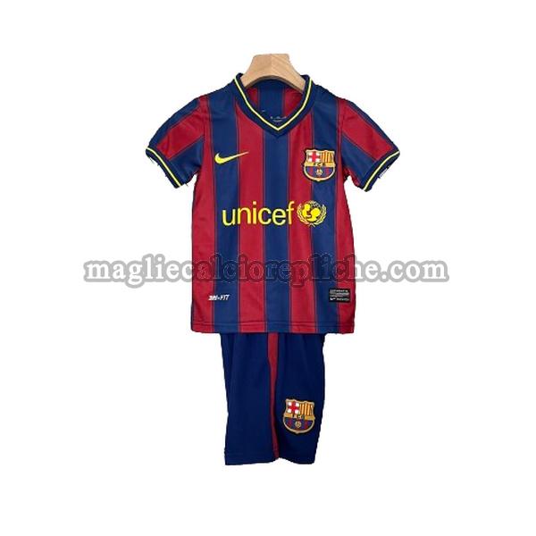 prima maglie calcio bambino barcellona 2009 2010 rosso blu