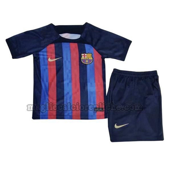 prima maglie calcio bambino barcellona 2022 2023 rosso blu