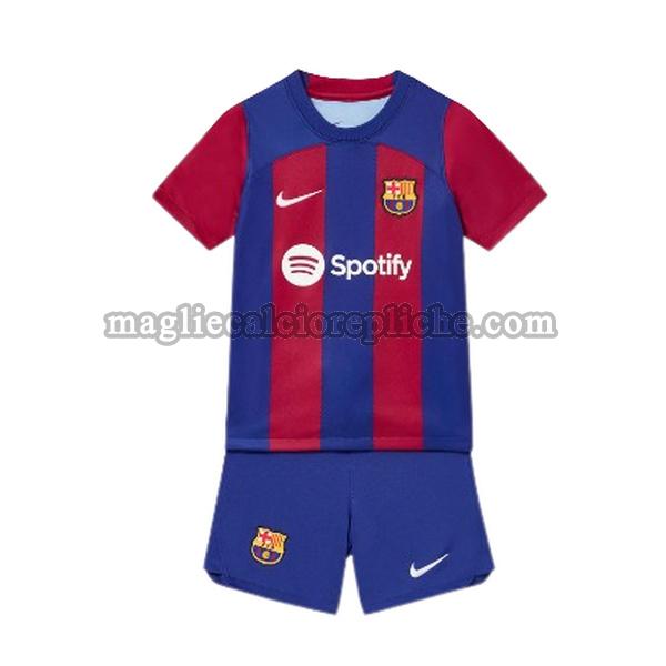 prima maglie calcio bambino barcellona 2023 2024 blu rosso