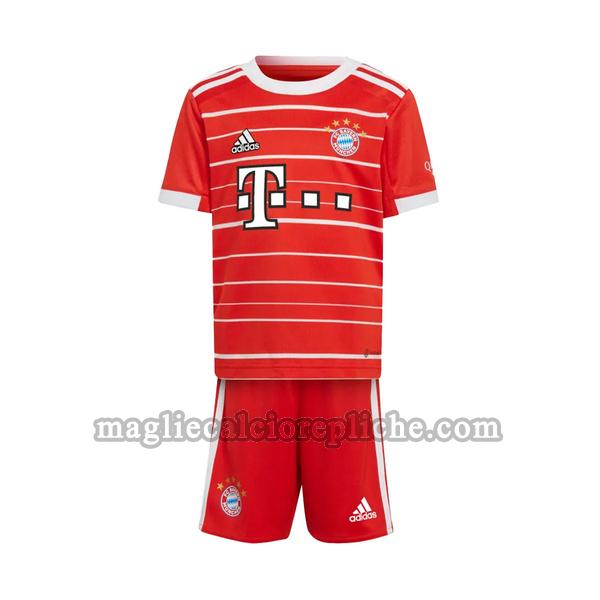 prima maglie calcio bambino bayern münchen 2022 2023 rosso