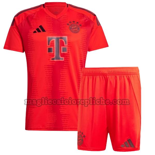 prima maglie calcio bambino bayern münchen 2024 2025 rosso