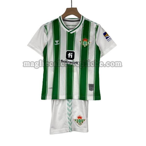 prima maglie calcio bambino betis siviglia 2023 2024 verde bianco