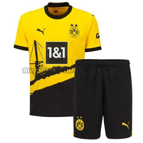 prima maglie calcio bambino borussia dortmund 2023 2024 giallo