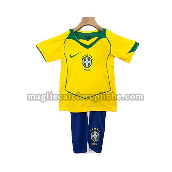 prima maglie calcio bambino brasile 2004 giallo