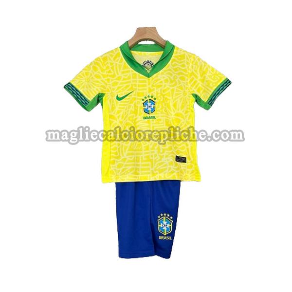 prima maglie calcio bambino brasile 2024 giallo